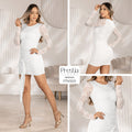 P74500 VESTIDO BLONDA BLANCO