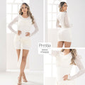 P74500 VESTIDO BLONDA MARFIL
