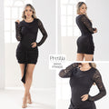 P74500 VESTIDO BLONDA NEGRO 2