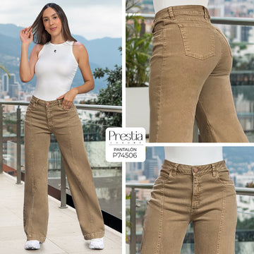 P74506 PANTALON DRILL MOKA