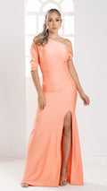 P74507 VESTIDO LICRA DESTELLANTE CORAL