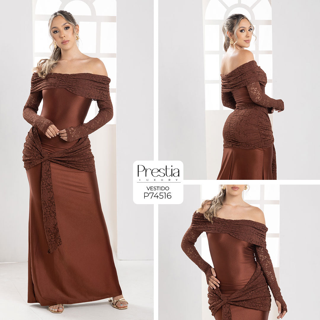 P74516 VESTIDO BLONDA MOKA