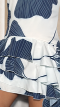 🌟P74519 VESTIDO FALSO CHALIS ESTAMPADO MARFIL