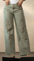 P74525 PANTALON DRILL VERDE