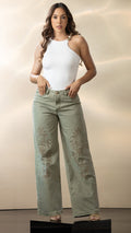 P74525 PANTALON DRILL VERDE