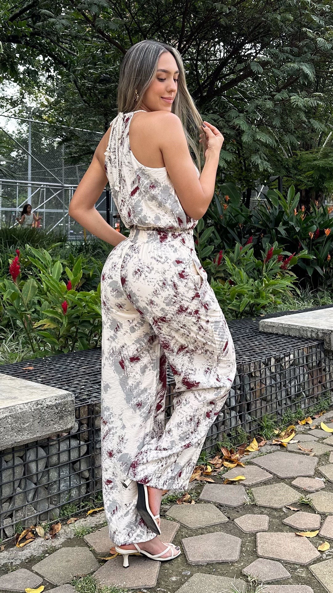 P74529 CONJUNTO LINO ESTAMPADO VINOTINTO