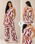 P74529 CONJUNTO LINO POLIESTER CAMEL VINOTINTO