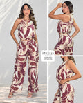 P74529 CONJUNTO LINO POLIESTER CAMEL VINOTINTO