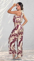 P74529 CONJUNTO LINO POLIESTER CAMEL VINOTINTO