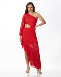 P74532 VESTIDO BLONDA ROJO