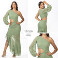 P74532 VESTIDO BLONDA VERDE CLARO