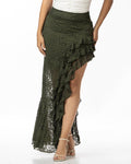 P74533 FALDA BLONDA VERDE MILITAR