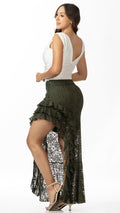 P74533 FALDA BLONDA VERDE MILITAR