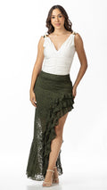 P74533 FALDA BLONDA VERDE MILITAR