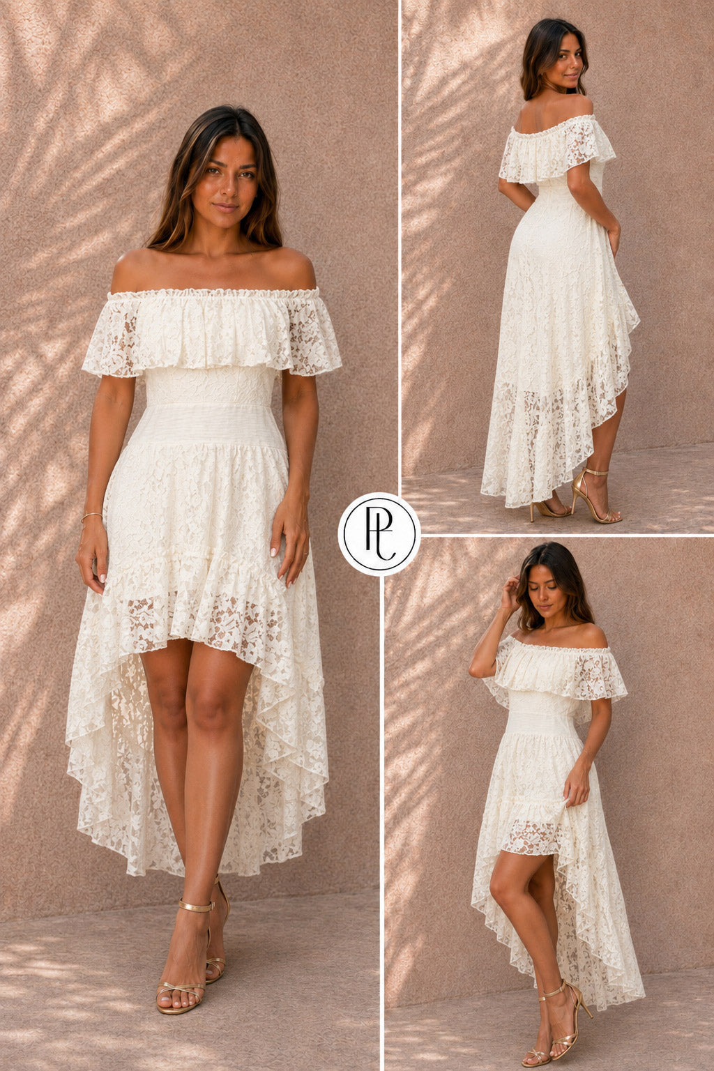 P74536 VESTIDO BLONDA CREMA