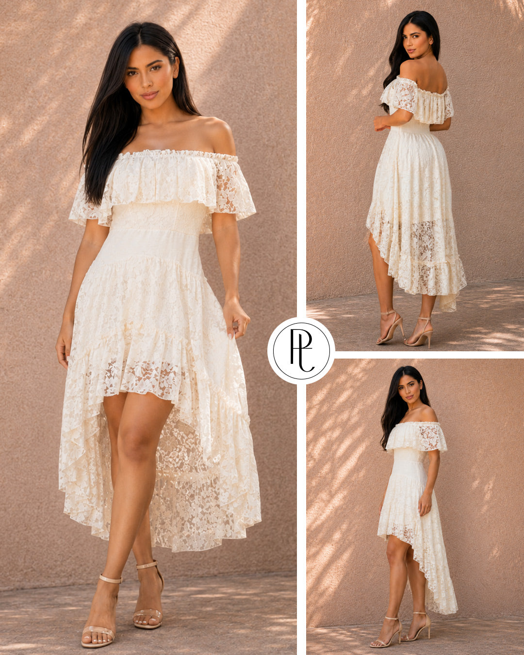 P74536 VESTIDO BLONDA CREMA