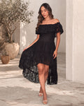 P74536 VESTIDO BLONDA NEGRO