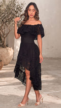 P74536 VESTIDO BLONDA NEGRO