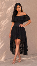 P74536 VESTIDO BLONDA NEGRO