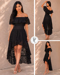P74536 VESTIDO BLONDA NEGRO