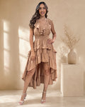 P74537 VESTIDO CHALIS CAMEL
