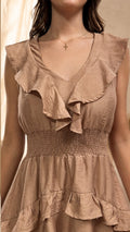 P74537 VESTIDO CHALIS CAMEL