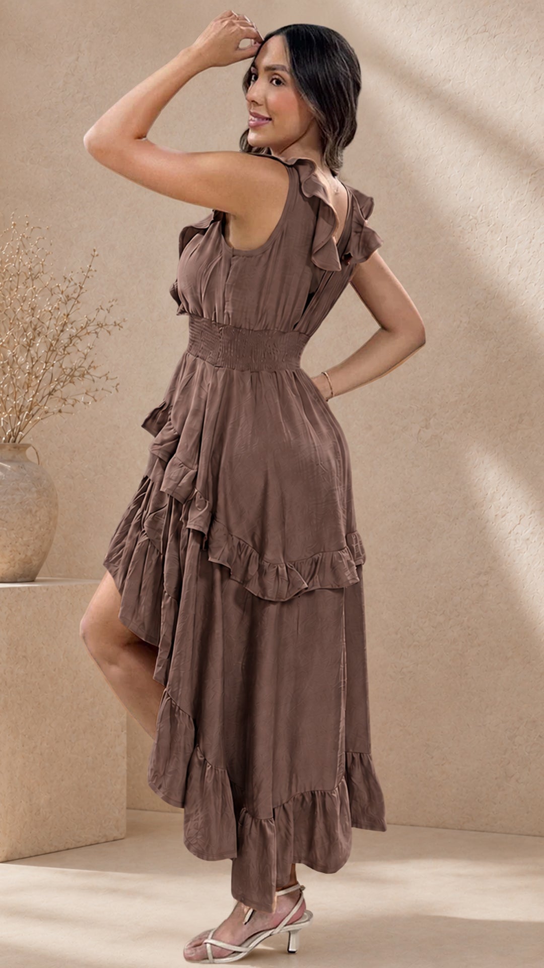 P74537 VESTIDO CHALIS MOKA