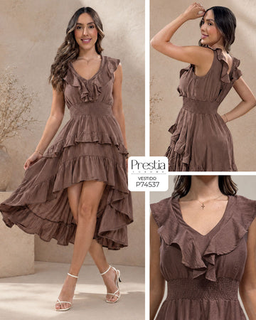 P74537 VESTIDO CHALIS MOKA
