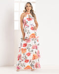 P74541 VESTIDO LINO MARFIL ESTAMPADO