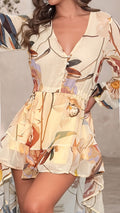 P74545 VESTIDO CHIFON AMARILLO