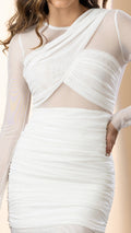 P74546 VESTIDO MALLATEX MARFIL
