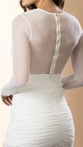 P74546 VESTIDO MALLATEX MARFIL