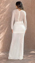 P74546 VESTIDO MALLATEX MARFIL