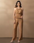 P74550 CONJUNTO LINO CREPE MIEL