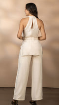 P74553 CONJUNTO LINO CREPE BEIGE