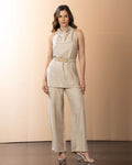 P74553 CONJUNTO LINO CREPE CAMEL