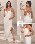 P74555 VESTIDO CHIFON MANTEQUILLA