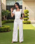 P74556 CONJUNTO MALLA BORDADA MARFIL