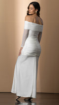 P74561 VESTIDO POLIESTER SHAKIRA MARFIL