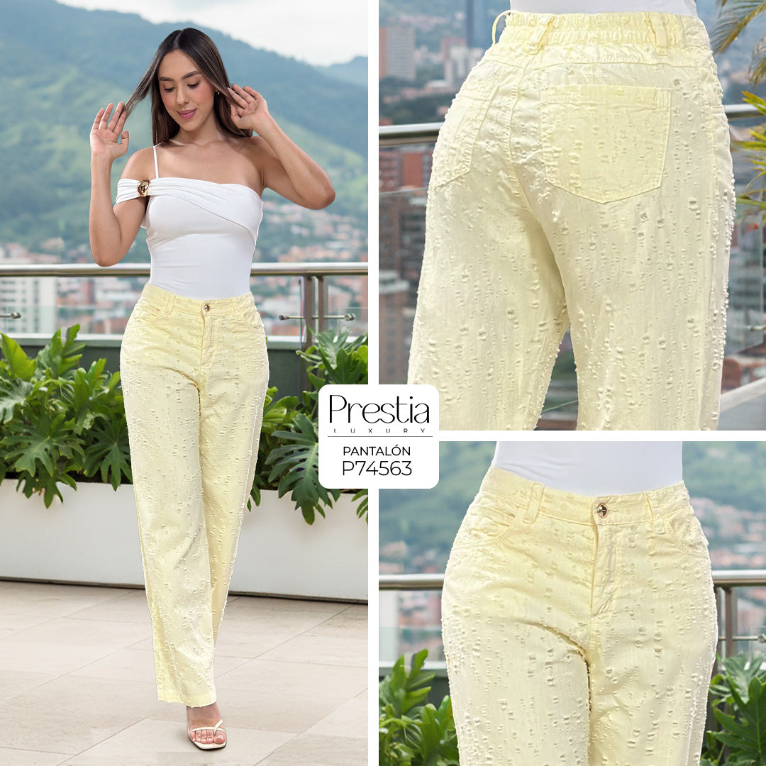P74563 PANTALON DRILL AMARILLO