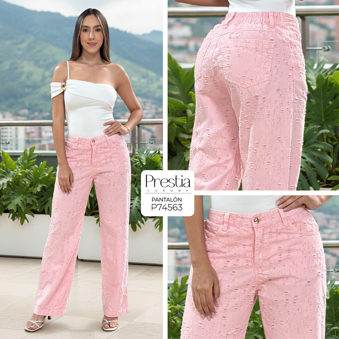 P74563 PANTALON DRILL PALO DE ROSA