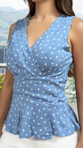 P74592 CONJUNTO CHALIS ESTAMPADO AZUL CLARO