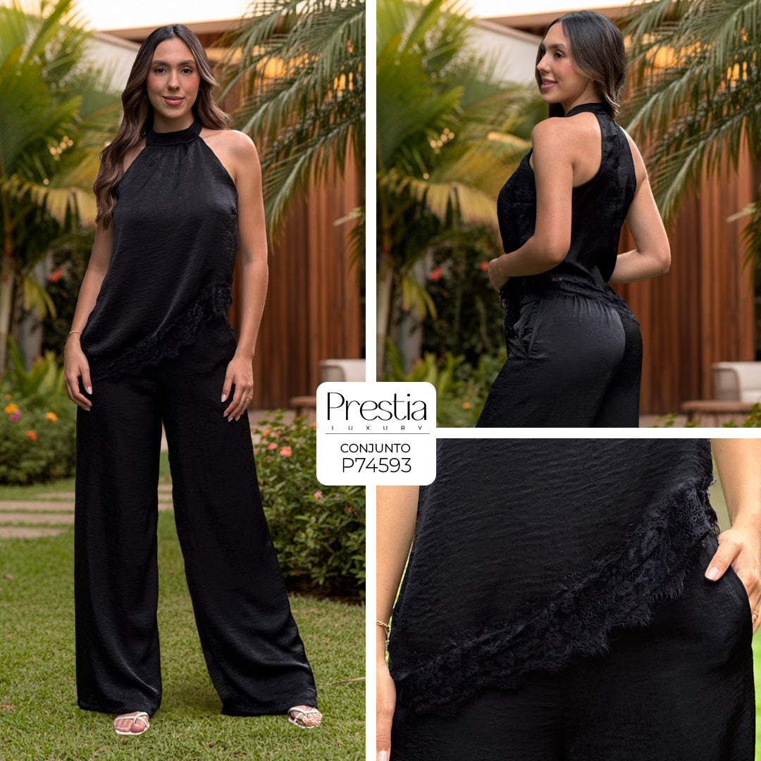 P74593 CONJUNTO CHIFON NEGRO