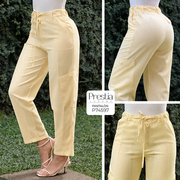 P74597 PANTALON FLOW AMARILLO
