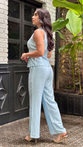 P74605 CONJUNTO LINO CREPE AZUL