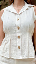 P74605 CONJUNTO LINO CREPE MARFIL