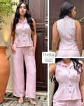 P74605 CONJUNTO LINO CREPE ROSADO