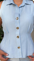 P74605 CONJUNTO LINO CREPE AZUL