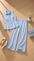 P74605 CONJUNTO LINO CREPE AZUL