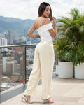 P74611 PANTALON FLOW CAMEL